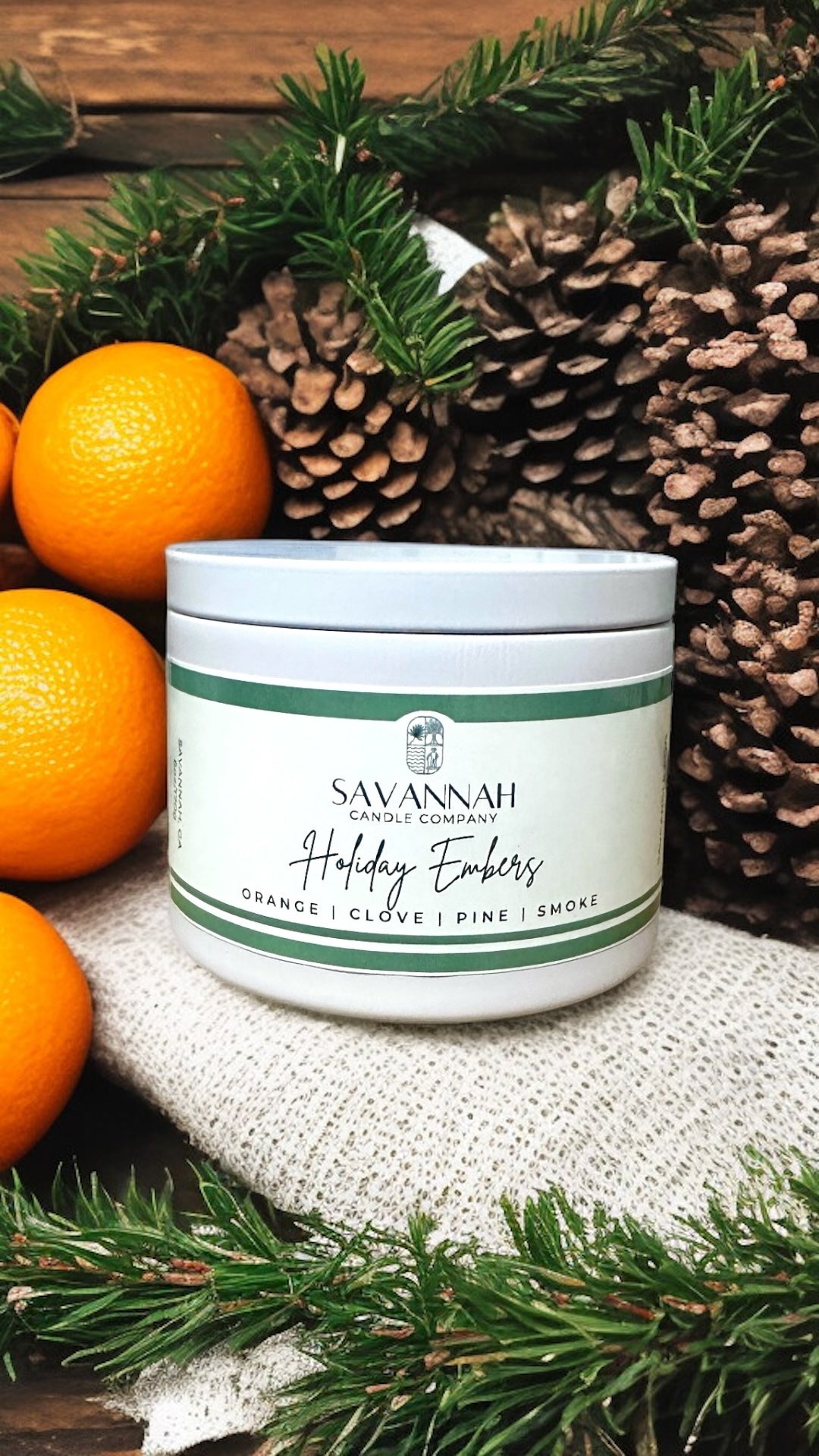 HOLIDAY EMBERS - 6oz - White Tin - Holiday 2025