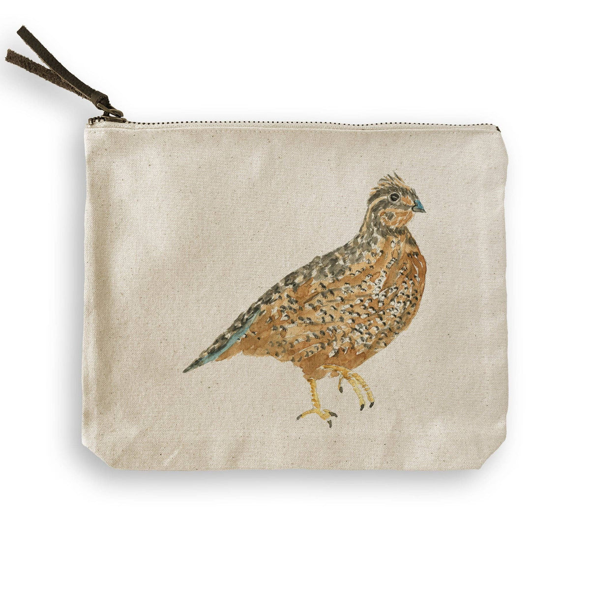 Brown Quail Cosmetic Bag