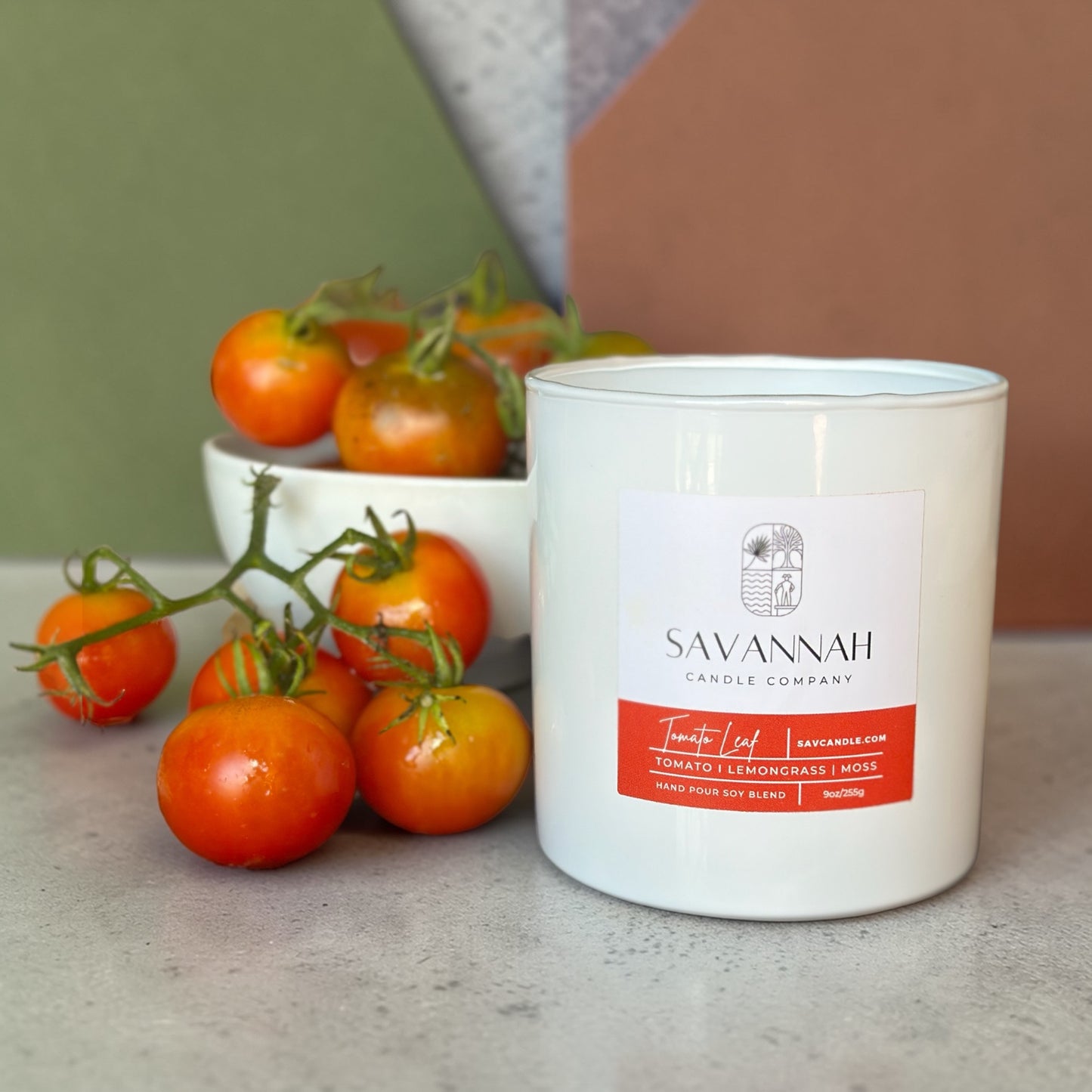 TOMATO LEAF - 9oz - White Glass/Silver Lid - Limited Release 2026