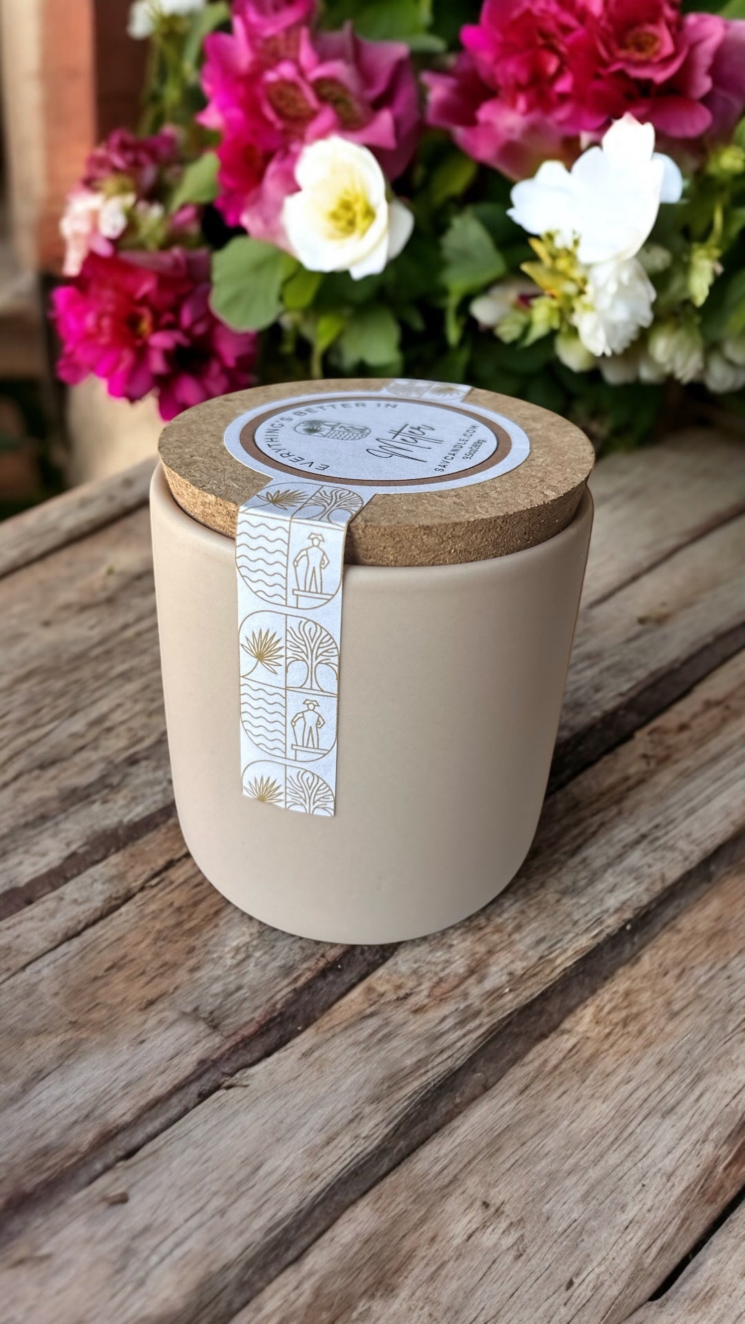 METTER, GA - 9.5oz Blush Ceramic - Cork Lid