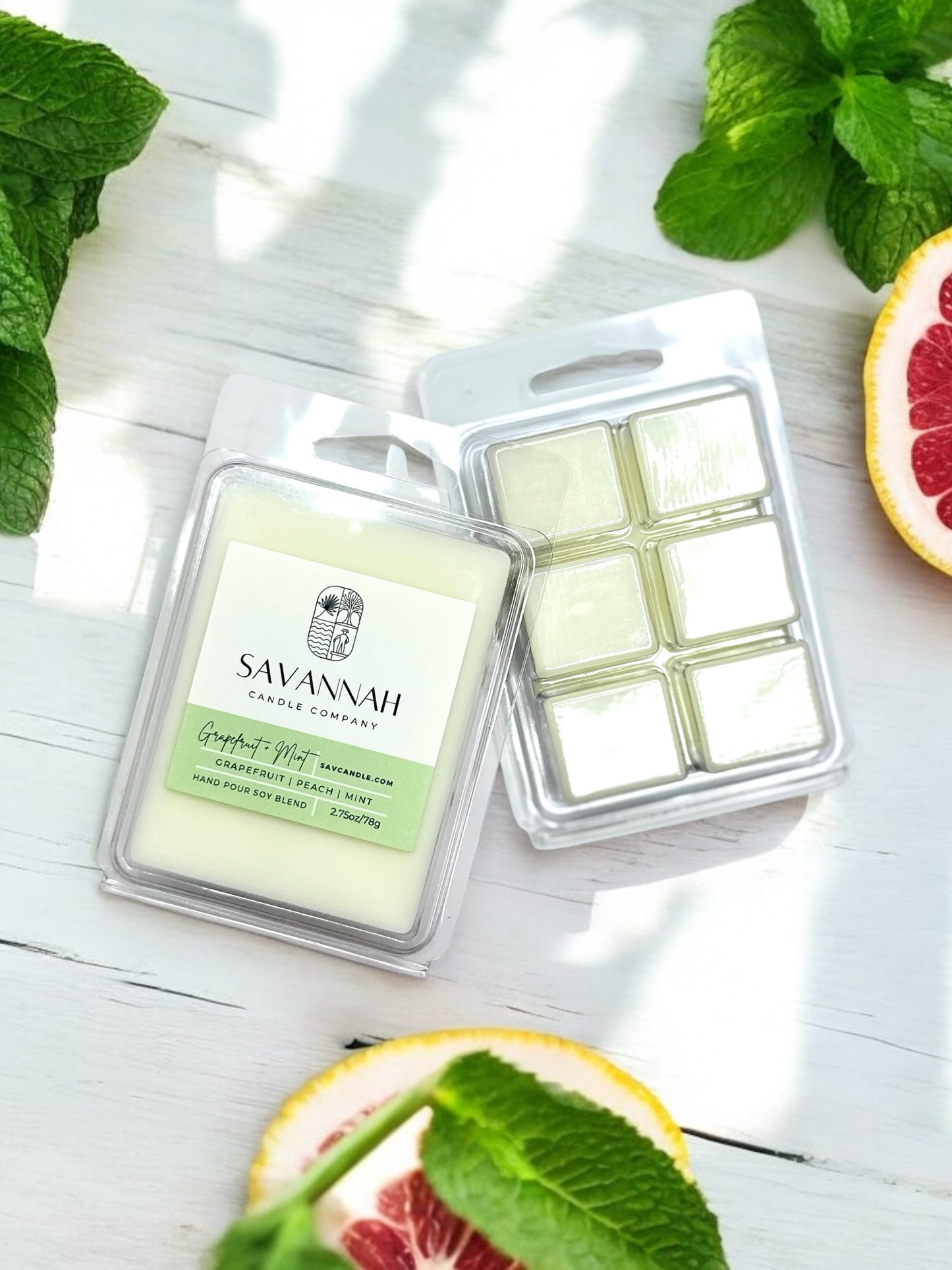 GRAPEFRUIT + MINT - Wax Melt - 6pcs - Summer 2025