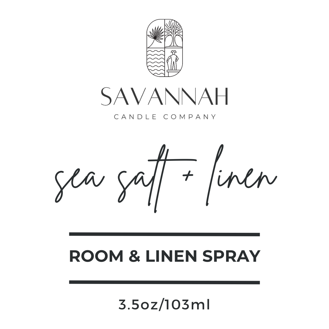 sea salt and linen room spray. 3.5 ounces. This room spray is the description of coastal luxury. Sea minerals and sea salt help you transform your home into a luxury spa.