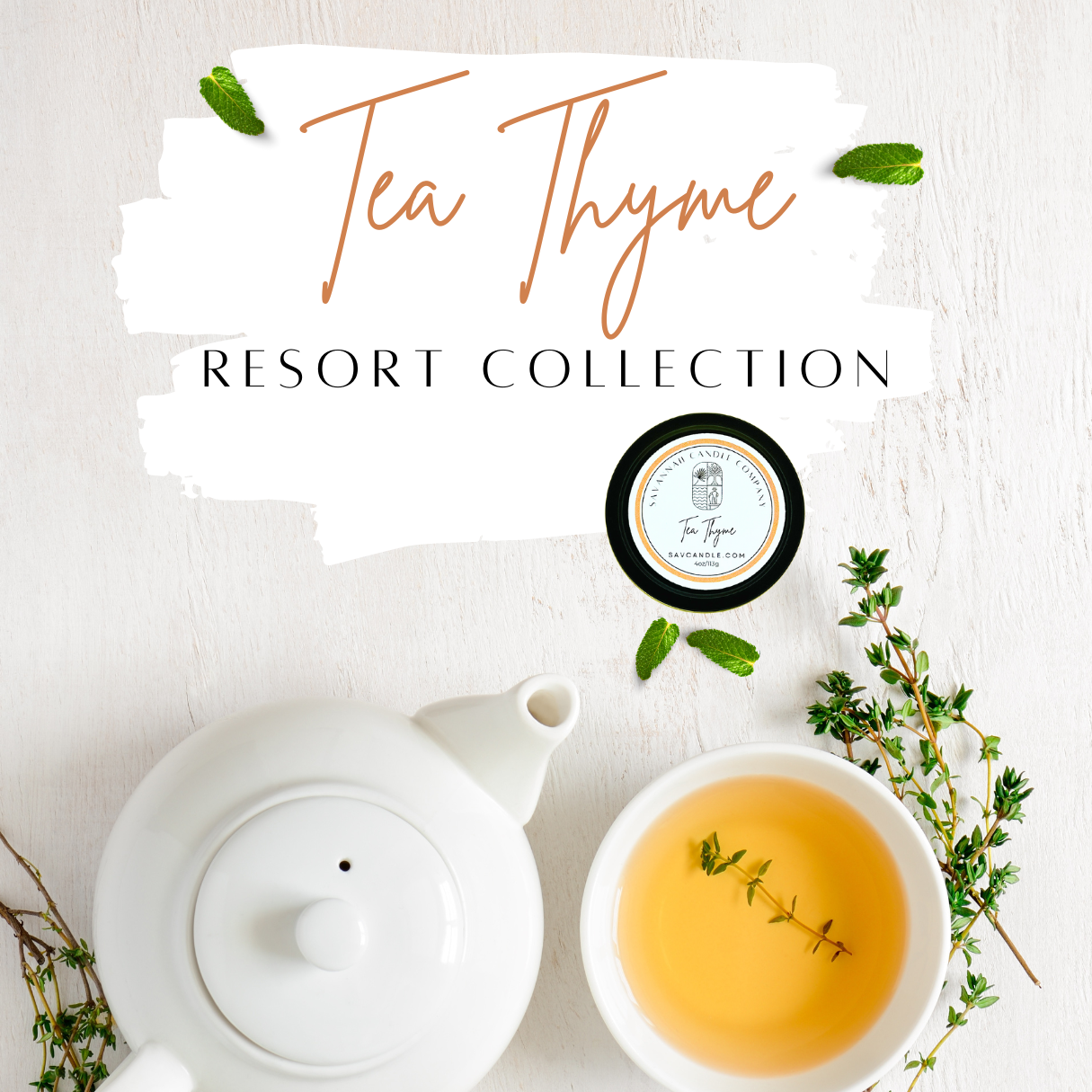 TEA THYME - 4oz - Black Tin - Resort Collection