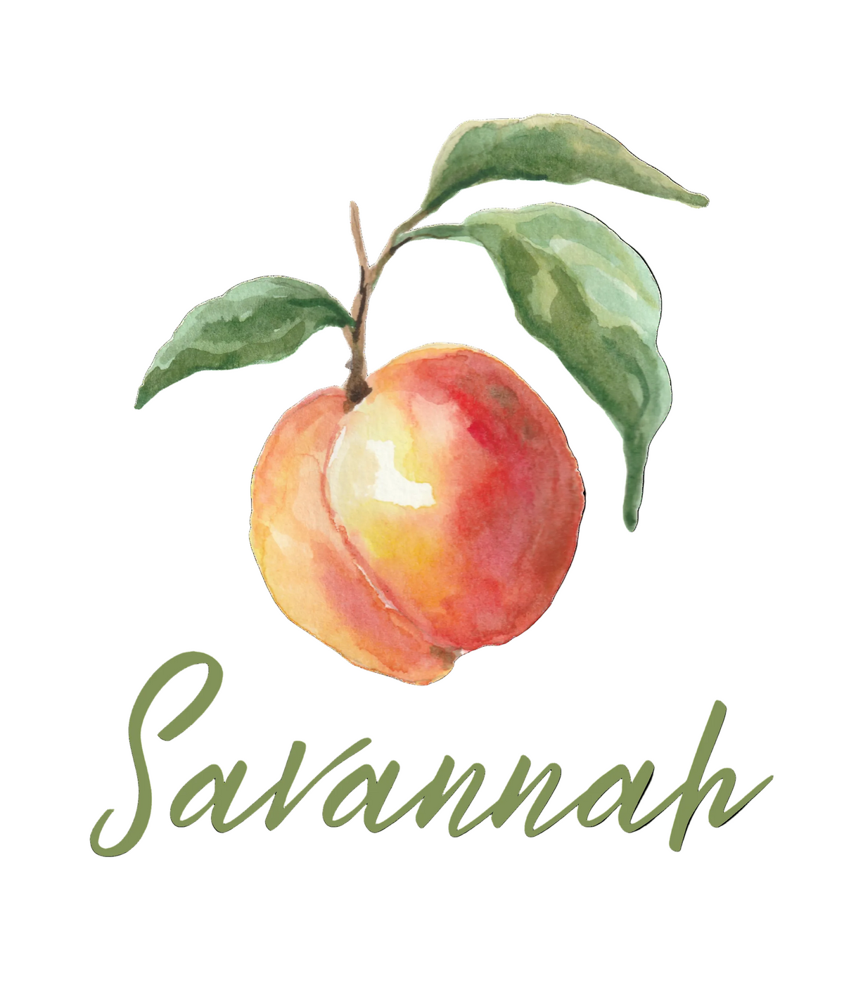 Peach Watercolor Postcard