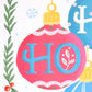 Ho Ho Ho w/Pom Poms Kitchen Towel