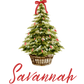 Holiday Tree Watercolor Postcard