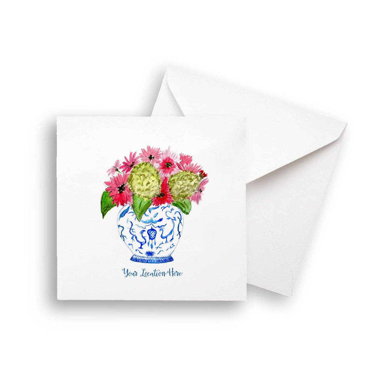Notecard Ginger Jar Bouquet