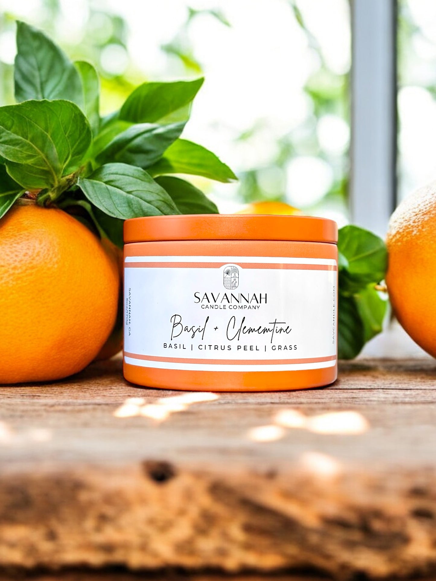 BASIL + CLEMENTINE - 6oz - Orange Tin - Summer 2025