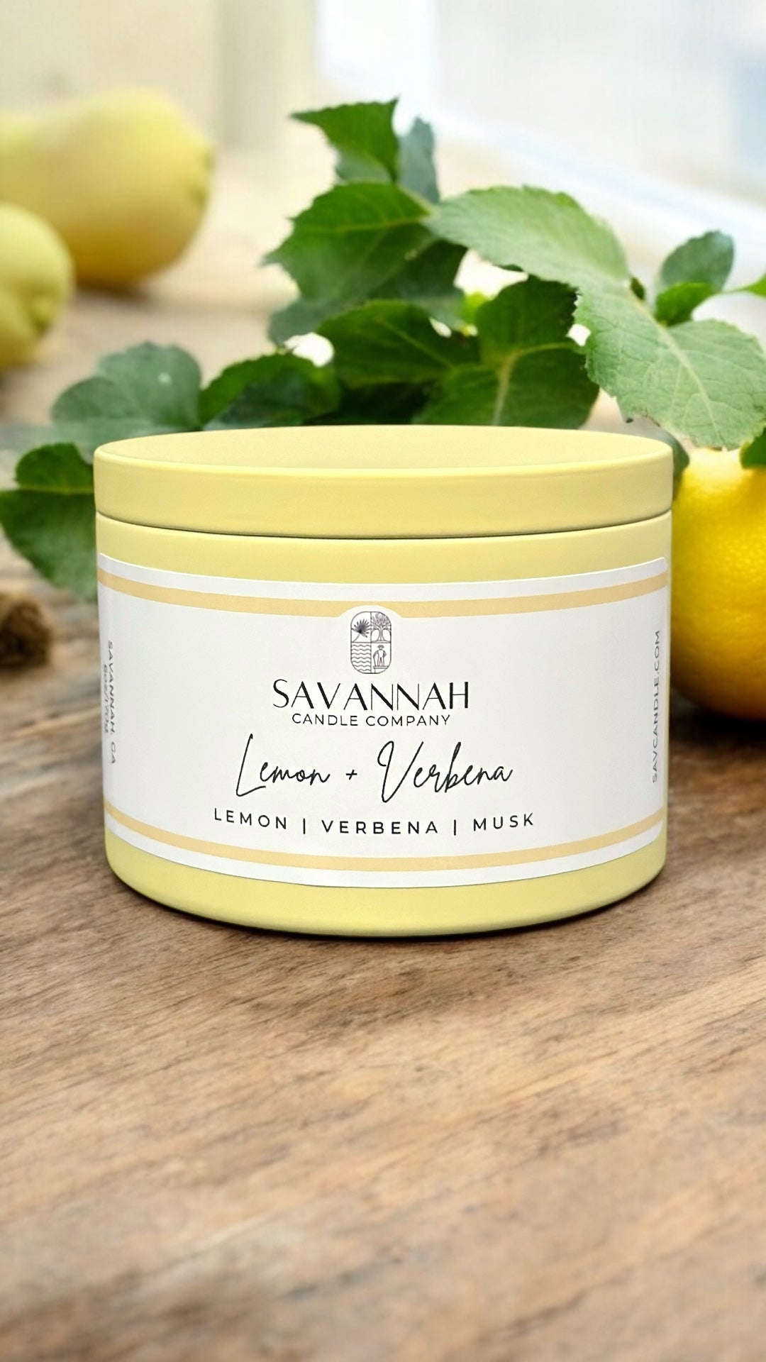 LEMON + VERBENA - 6oz - White Tin - Summer 2025