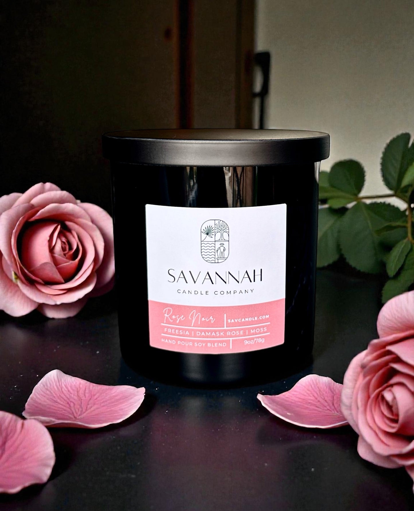 ROSE NOIR - 9oz - Black Glass/Black Lid - Valentines 2026