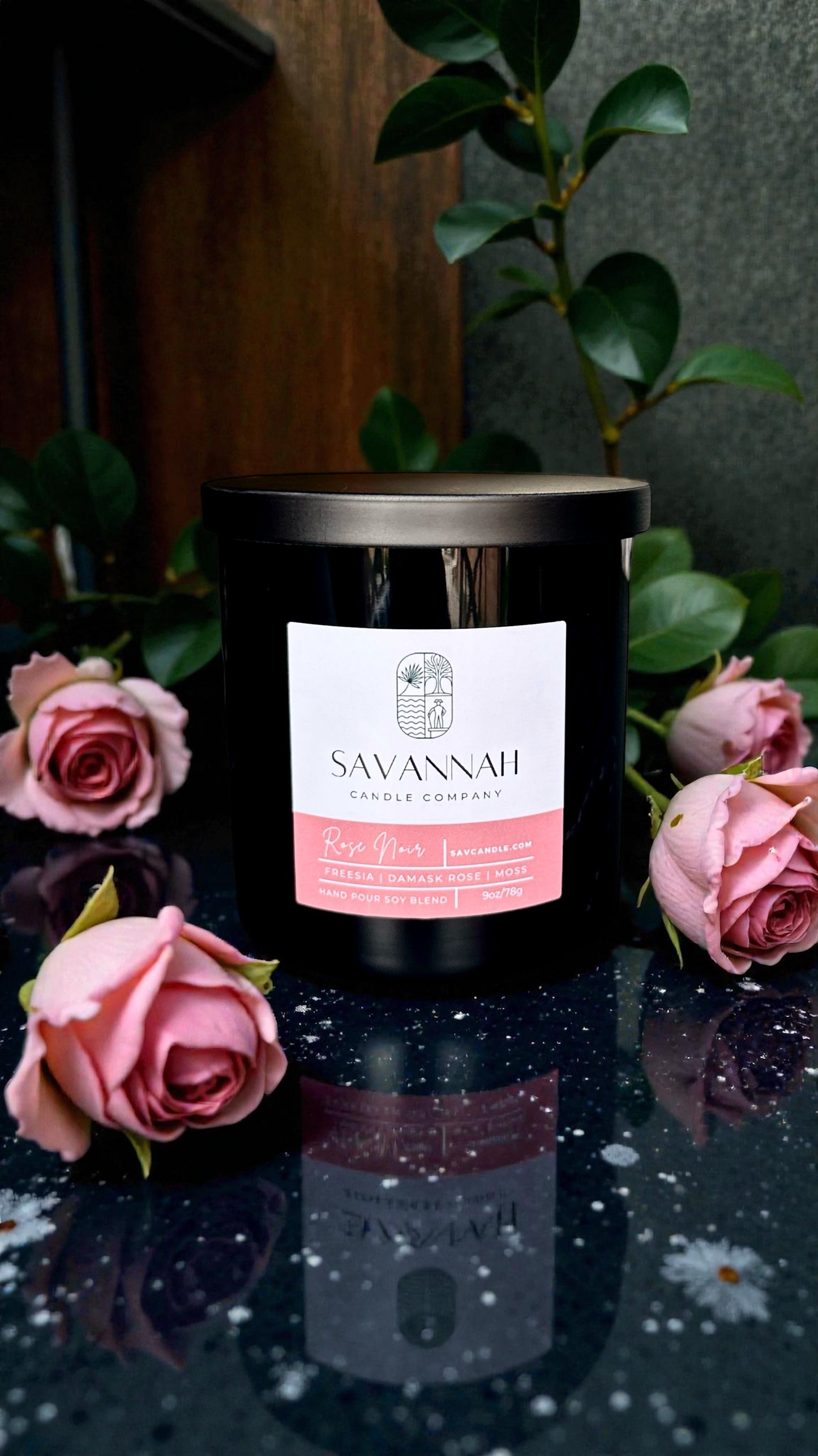ROSE NOIR - 9oz - Black Glass/Black Lid - Valentines 2026