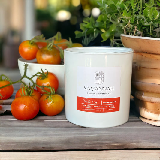 TOMATO LEAF - 9oz - White Glass/Silver Lid - Limited Release 2026