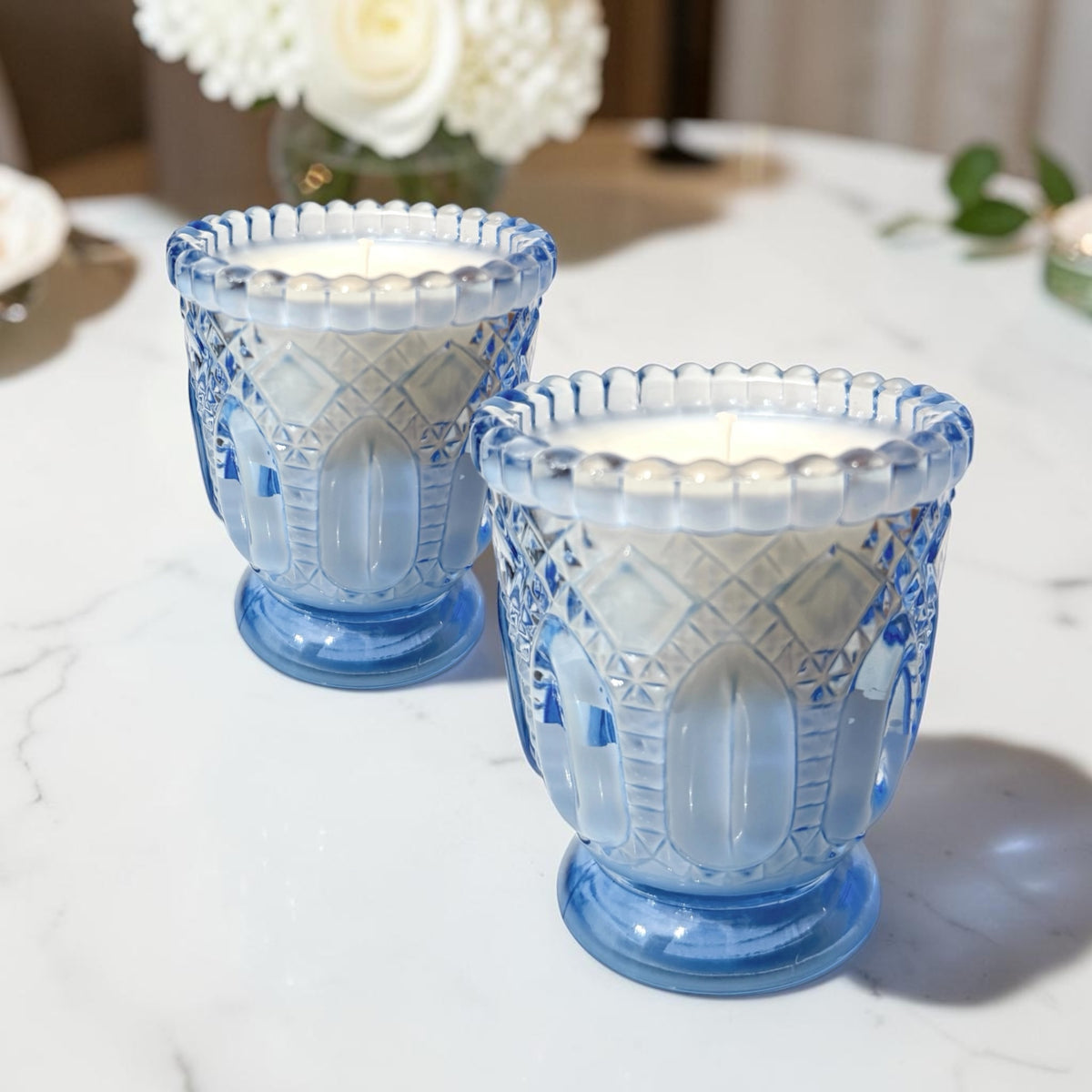 Vintage Votive - Blue Glass