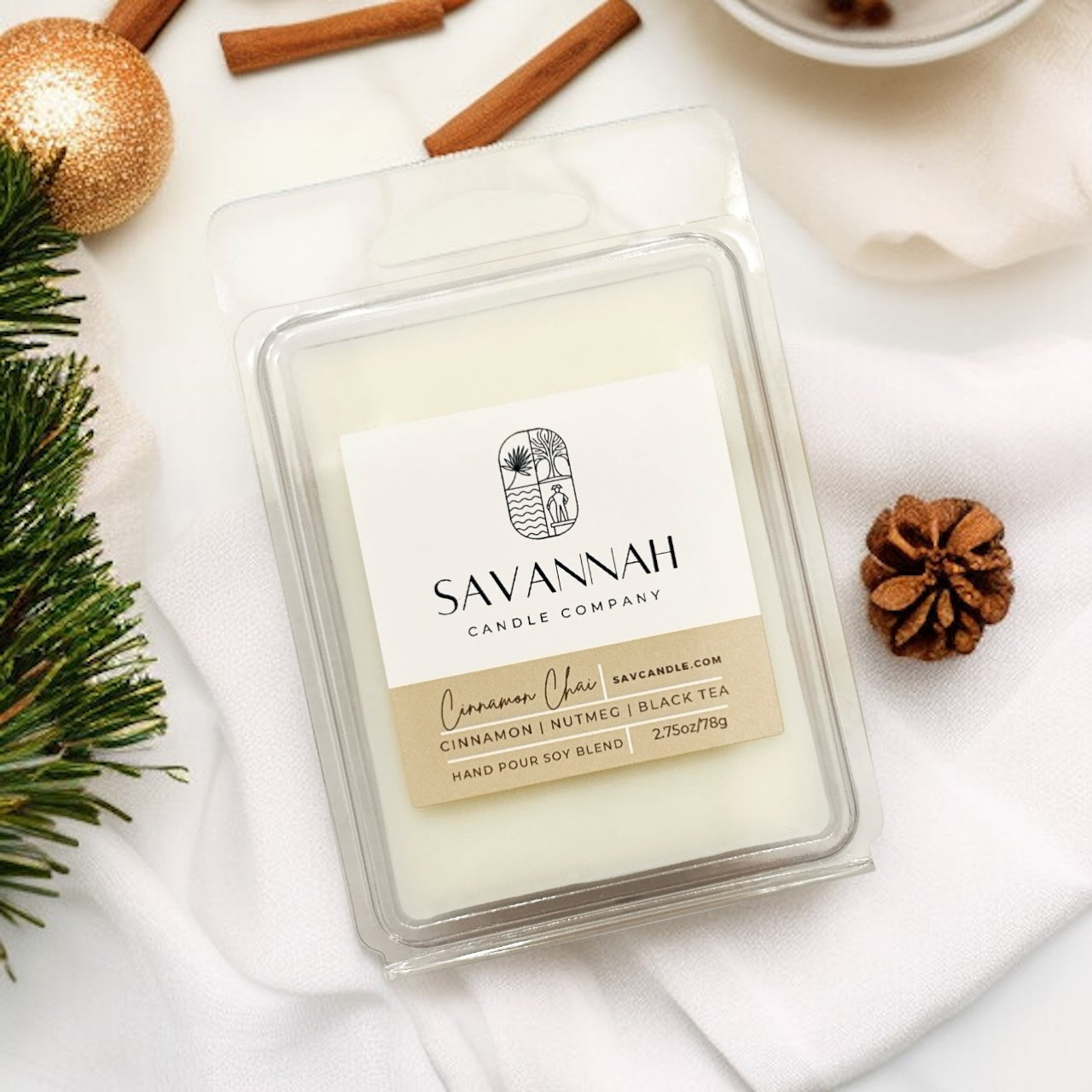 CINNAMON CHAI - Wax Melt - 6pcs - Holiday 2025