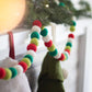 North Pole Holiday Eco Wool Garland Ornament - Christmas: S - 24 beads/8ft (1" beads)