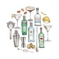 Martini Watercolor Notecard