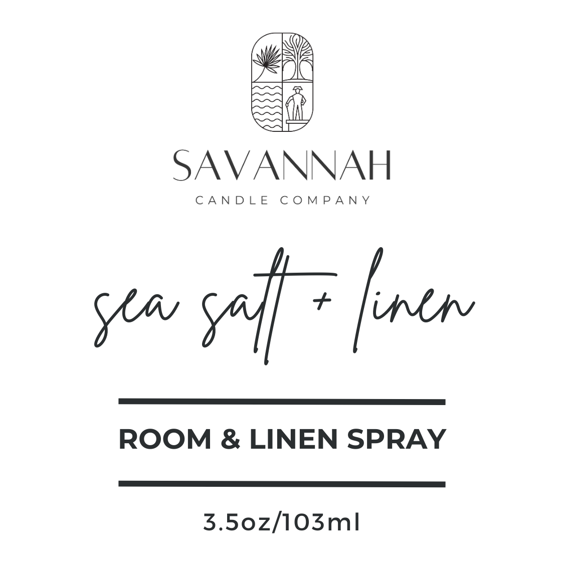 sea salt and linen room spray.  3.5 ounces.  This room spray is the description of coastal luxury.  Sea minerals and sea salt help you  transform your home into a luxury spa.